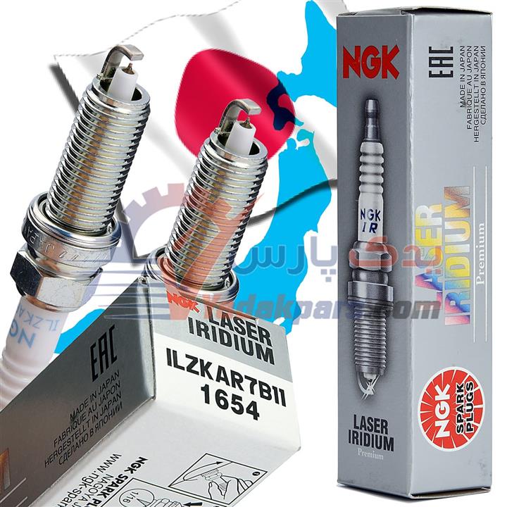 شمع ایریدیم لیزر آچار۱۴ کد سرد برند NGK ژاپن(بسته۴عددی) NGK Spark Plug ILZKAR7B11 1654 Laser Iridium Premium JAPAN